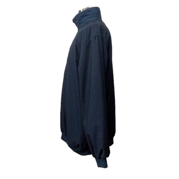 Forrester's Rainshedder Mens XL Blue Black Houndstooth Pullover Quart Zip Golf - Picture 2 of 7